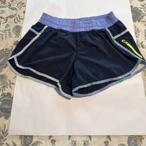 lululemon athletica Navy and Light Blue Women Shorts